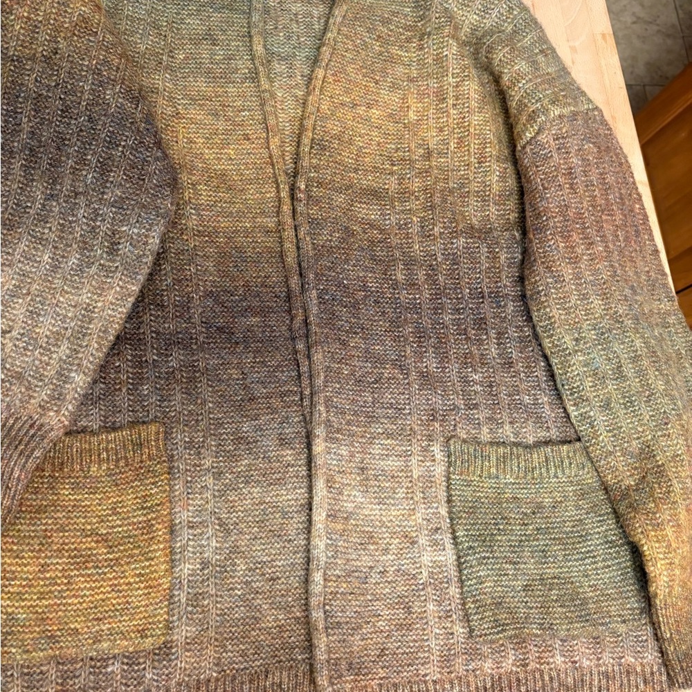 Christian Siriano Ombré Earthy Tones Cardigan
